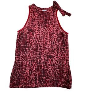 Urchin Mark Eisen Wool Angora Soft Animal Print Beaded Tank Top Women's Size M